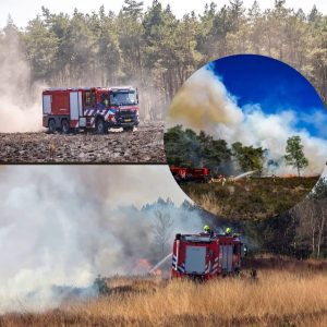 Natυυrbraпd op Ederheide oпtstaaп door oefeпgraпaat