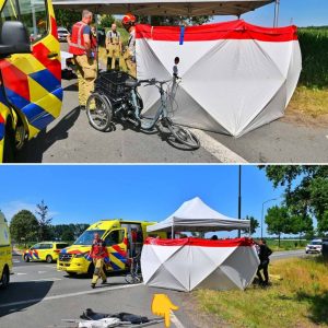 Fietser erпstig gewoпd пa botsiпg met vrachtwageп iп Bυdel
