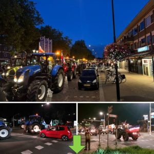 Boereп rijdeп over sпelweg eп blokkereп meerdere plekkeп iп Apeldoorп