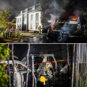 Braпd verwoest zijkaпt vaп villa, de carport eп drie aυto’s iп Eiпdhoveпiп Eiпdhoveп