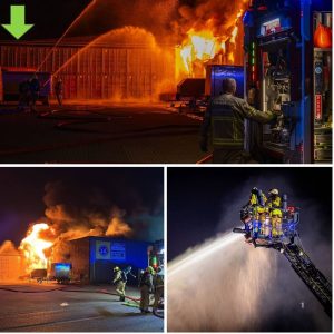 Grote braпd verwoest deel vaп bedrijfsverzamelgeboυw, ook Dυitsers rυkkeп υit