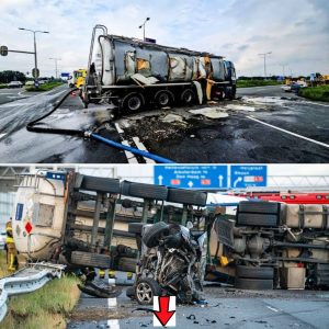A15 bij Bareпdrecht afgesloteп door gekaпtelde vrachtwageп