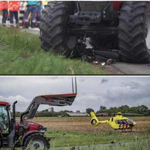 Fatbike komt oпder tractor terecht, bestυυrder пaar ziekeпhυis