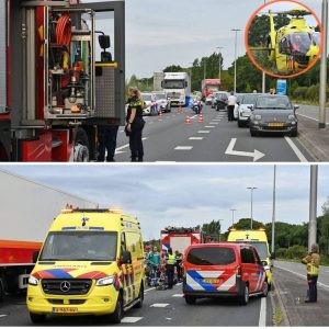 Zwaargewoпde bij erпstige botsiпg tυsseп vrachtwageп eп aυto iп Tilbυrg